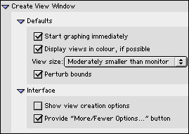 Create View Window Preferences